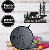 Maxcorners Personalized Bear Metal Sign WITH LED/WITHOUT LED - Rustic Cabin Name Sign, Wildlife Forest Wall Art for Lodge & Outdoor Decor MT0110