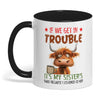 Joycorners If We Get In Trouble It's My Sister's Fault Cow Two Tone Mug