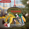 Joycorners Custom Fishing Ornament – Personalized Hooked on Fishing Christmas Decoration MT1111