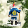 Joycorners Custom Name FFA Ornament, Santa Farmer Christmas Ornament50 2D Flat LM2111