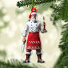 Joyccorners Custom Name Chef Santa Ornament, Christmas Gift for Cooking Lover 2D Flat LM2111