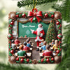 Joycorners Custom Name Teacher Christmas Ornament, Christmas Gift for Teacher 2D Flat LM2211