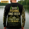 Joycorners Bass Fishing And Beer That's Why I'm Here Camouflage Fishing Shirts, Funny Fishing Shirt, SPF Shirt For Men