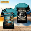 Joycorners Monster Fishing Shirt, Life Is Good Fishing Makes It Better SPF Shirts, Fishing Shirts For Men, Fisherman Gift