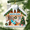 Joycorners Custom Name Dental Clinic Ornament, Christmas Gift for Dentist 2D Flat LM2211