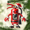 Joycorners Custom Name and Photo Fire Fighter Ornament, Fire Fighter Christmas Gift 2D Flat LM2111