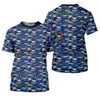 Joycorners Blue Fish Pattern Performance Fishing Shirts, SPF Shirt For Men, Hooded Fishing Shirt, Fishing Shirts For Men