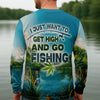 Joycorners I Just Want To Get High And Go Fishing Funny Fishing Shirt, Fishing UPF Shirts, Men's Fishing Shirt
