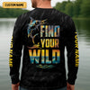 Joycorners Find Your Wild Swordfish Fishing SPF Shirt For Men, Gift For Fisherman, Men's Fishing Shirt