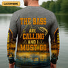 Joycorners The Bass Are Calling And I Must Go Largemouth Bass Fishing SPF Shirt For Men, Funny Fishing Shirt