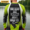 Joycorners The Bass Are Calling And I Must Go Bass Fishing SPF Shirt For Men, Funny Fishing Shirt, Men's Fishing Shirt