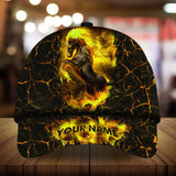 Personalized multicolor unique fire horse pattern cap
