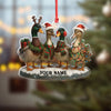 Joycorners Custom Name Duck Family Ornament, Mallard Christmas Decor MT1111