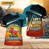 Joycorners Life's Better With A Bobber Fishing UPF Shirts, Men's Fishing Shirts Long Sleeve, Presents For Fishermen