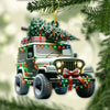 Joycorners Custom Name Jeep Ornament, Christmas Gift for Jeep Lover15 2D Flat LM2111