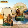 Joycorners Bigfoot's Quiet Day At The Lake Fishing UPF Shirts, Funny Fishing Shirt, Presents For Fishermen