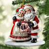 Joycorners Custom Name and Photo Christmas Couple Ornament, Couple Christmas Gift 2D Flat LM2111
