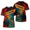 Joycorners Ghost Face Fish Mens Sun Protection Shirts, Fishing Jersey, Fisherman Gift, Fishing Shirts For Men