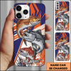 Joycorner Fishing Dynamic Splash Comic Style Personalized Name 3D Phone Case (10 Fish Species)