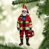 Joycorners Custom Name EMT Ornament, EMT Lover Christmas Gift 2D Flat LM2111