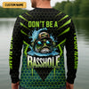 Joycorners Basshole Funny Fishing Shirt, Camouflage Fishing Shirts, SPF Shirt For Men, Hooded Fishing Shirt
