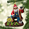Joycorners Custom Name FFA Ornament, Santa Farmer Christmas Ornament 2D Flat LM2111