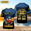 Joycorners I Just Wanna Drink Beer And Jerk My Rod SPF Shirts, Fishing Shirts For Men, Funny Fisherman Gift