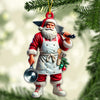 Joycorners Custom Name Chef Santa Ornament, Christmas Gift for Cooking Lover63 2D Flat LM2111