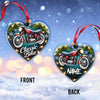 Joycorners Custom Name Classic Bike Ornament, Christmas Gift for Classic Bike Lover 2D Flat LM2211