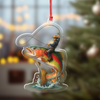 Joycorners Personalized Funny Fishing Acrylic Ornament – Cowboy Riding Fish Christmas Decoration for Fishermen MT1111