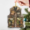 Joycorners Personalized Camo Hunting Vest Ornament – Custom Name Christmas Tree Decoration Gift for Hunters MT1111