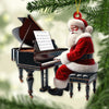 Joycorners Custom Name Piano Santa Ornament, Christmas Gift for Pianist 2D Flat LM2111