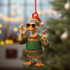 Joycorners Personalized Funny Cool Duck Acrylic Christmas Ornament – Custom Name Xmas Decor, Unique Holiday Ornament for Hunter or Friend MT1111