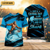 Joycorners Just A Casual Day With Bigfoot And His Shark Fishing UPF Shirts, Funny Fishing Shirt, Presents For Fishermen