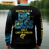Joycorners Happiness Is A Big Bass And A Limit Of Panfish Fishing UPF Shirts, Funny Fishing Shirt, Fishing Gifts For Men