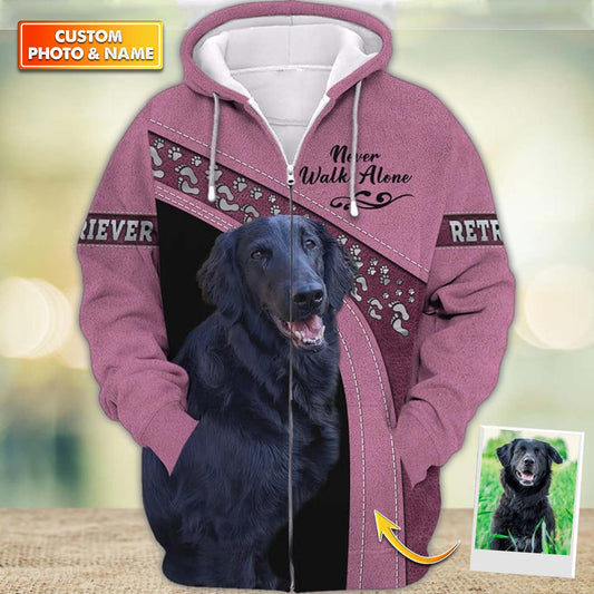 Joycorners Retriever Never Walk Alone 3D Custom Name And Dog Full Print Shirts