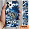 Joycorners Crappie Fishing Blue Water Wave Premium Style Sport Personalized Name Phone Case
