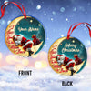 Joycorners Custom Name Santa Christmas Ornament, Home Decor Christmas Gift 2D Flat LM2211