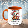 Joycorners Brown Hereford Cow Christmas Everything Is Fine Personalized Mug