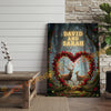 Joycorners Enchanted Deer Couple Rose Heart Woodland Personalized Name Canvas