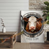 Joycorners Cattle Cow Funny Hereford Cow In Washing Machine Personalized Name Canvas