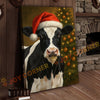 Joycorner Holstein Cow Santa Hat Christmas Tree 3D Wrapped Canvas