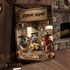 Joycorner Brahman Cow Trio Western Saloon Beer Cheers Rustic Bar Sign Customized Farm Name Canvas