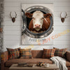 Joycorners Cattle Cow Funny Hereford Cow In Washing Machine Personalized Name Canvas