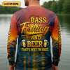 Joycorners Bass Fishing And Beer That's Why I'm Here SPF Shirt For Men, Fishing Gifts For Men, Custom Fishing Shirts