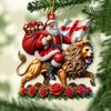 Joycorners Custom Name England Christmas Ornament, England Lover Christmas Gift 2D Flat LM2111