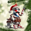Joycorners Custom Name Barber Ornament, Christmas Decoration for Barber Shop 2D Flat LM2211