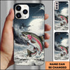Joycorners Trout Fishing Moon Ocean Splash Personalized Name Phone Case