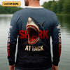 Joycorners Shark Attack Fishing UPF Shirts, Fishing Tournament Shirt, Custom Fishing Shirt, Presents For Fishermen