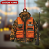 Joycorners Personalized Hunter Ornament – Custom Camo Jacket Christmas Decoration for Men & Hunters MT1111